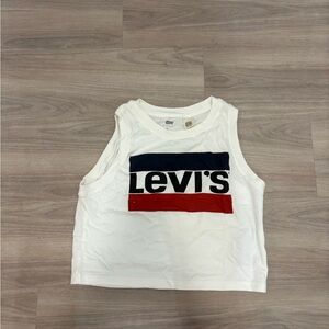 Levi's Tank Top in White with Red and Blue Logo